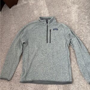 Patagonia Light Gray Fleece Quarter-Zip